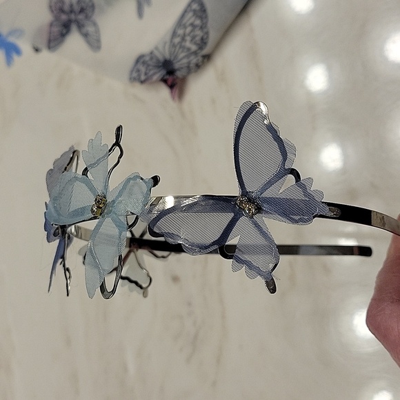 Butterfly hair tie and Headband Set - Picture 5 of 15